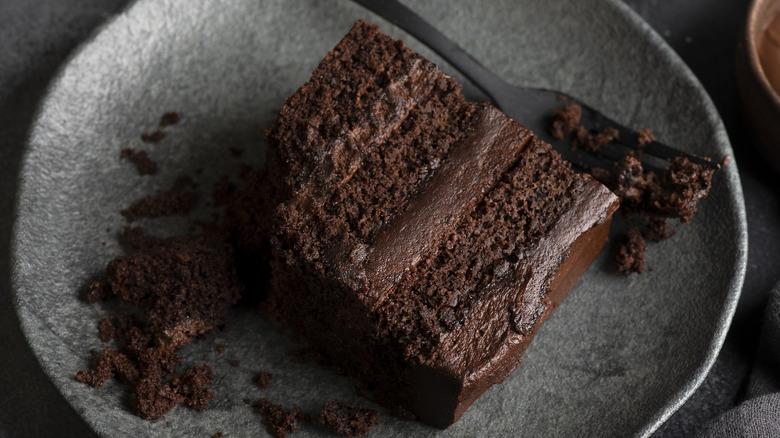 slice of chocolate cake