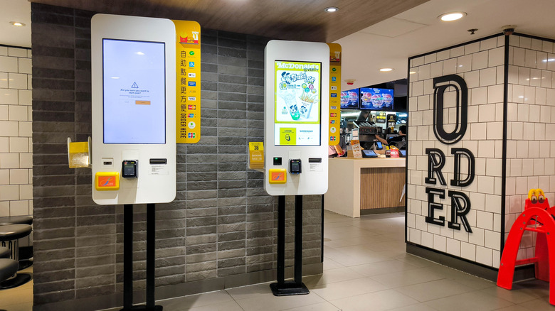 Self-ordering kiosks at McDonald's
