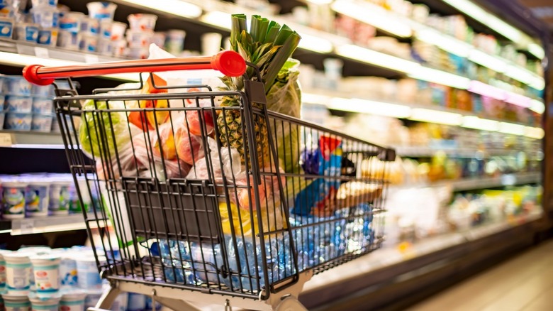 cart at supermarket