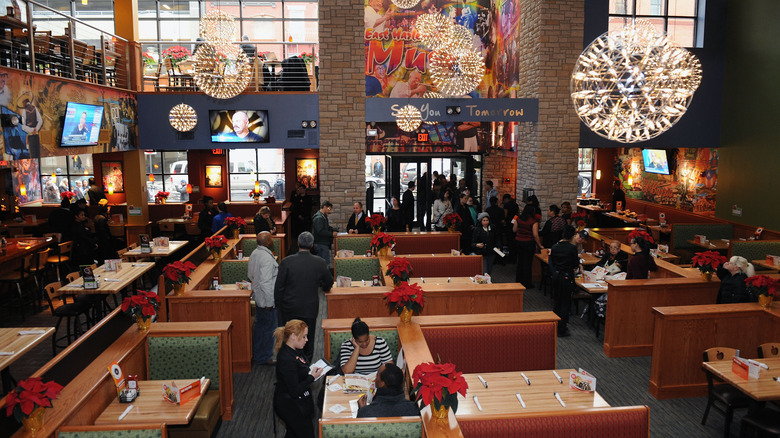 Inside an Applebee's location
