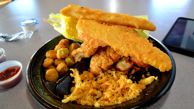 fried fish plate at Captain D's