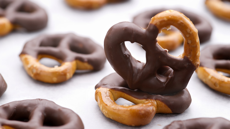 Chocolate covered pretzels