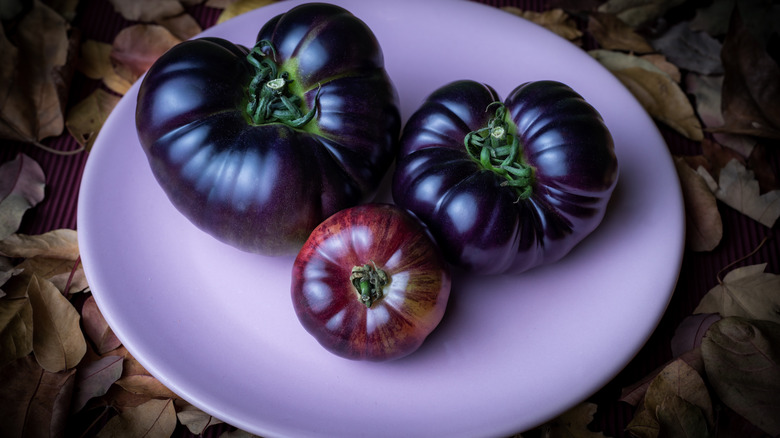 Bowl of blue tomato