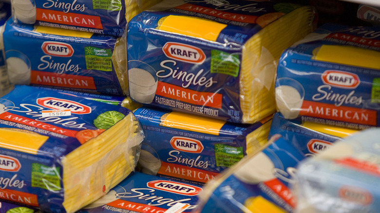 stacks of Kraft American singles