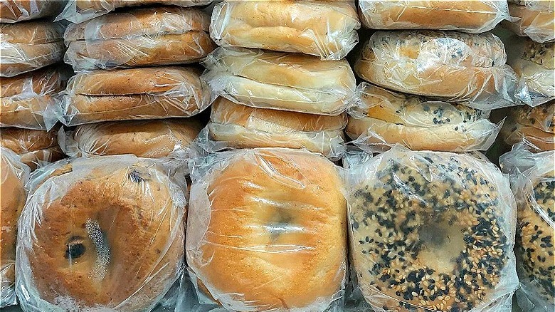 Individually-wrapped frozen bagels