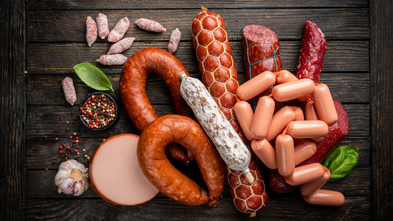 assorted cured and smoked meats