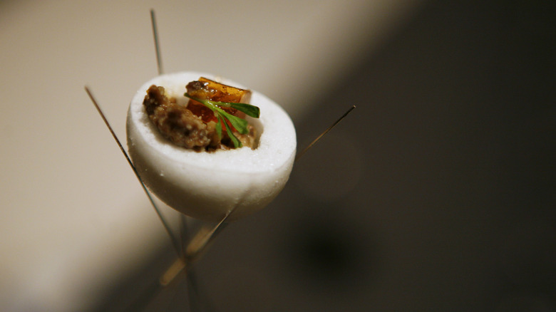 Dish served at Alinea