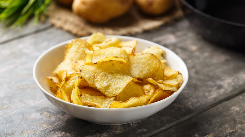bowl of potato chips