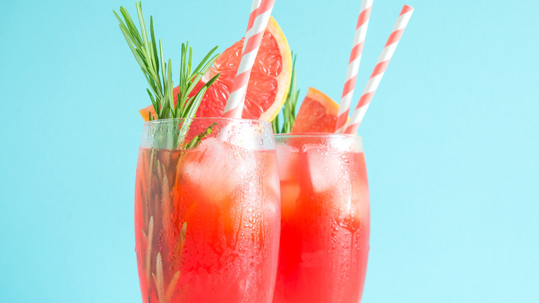 garnishes filling campari ting cocktails