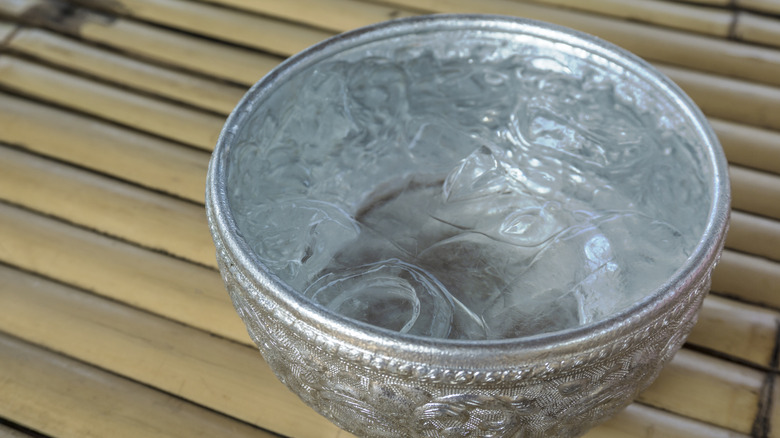 Bowl of ice water