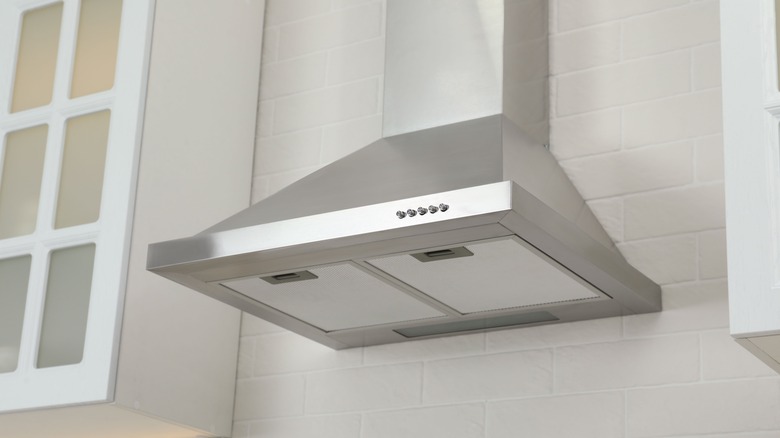 A kitchen range hood