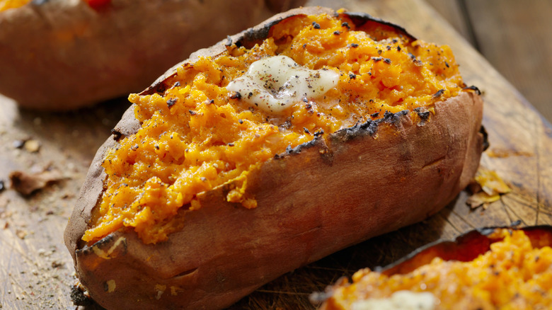 A creamy sweet potato