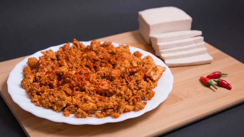 Soy chorizo made from tofu