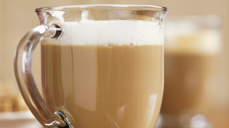 Cappuccino in glass