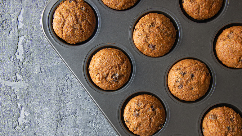 muffins in a muffin tin