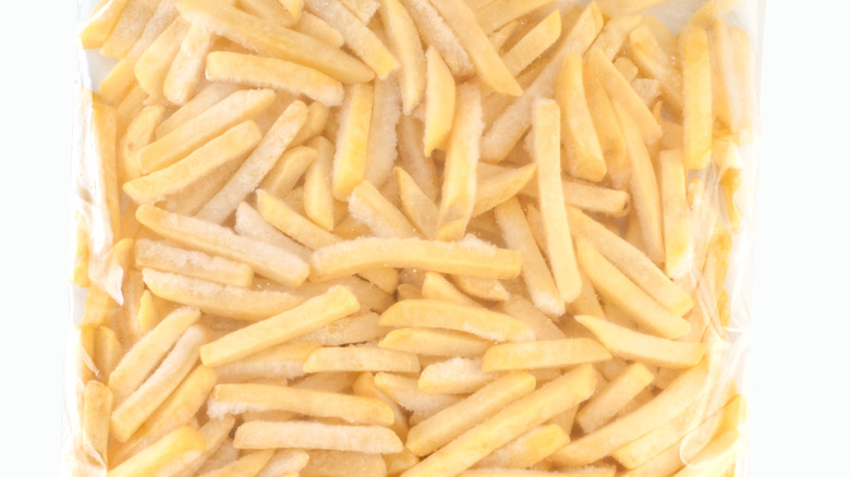 french fries in plastic bag
