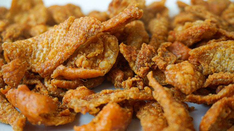 Fried chicken skins