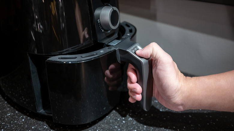 Opening air fryer
