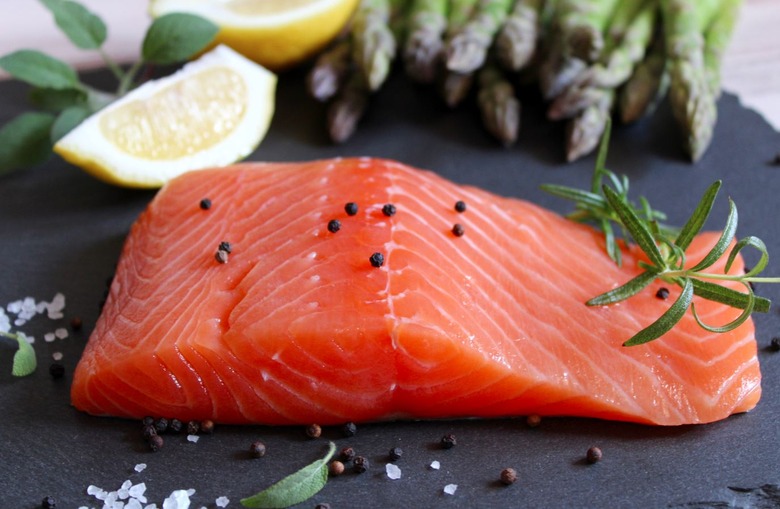 Pat the salmon dry