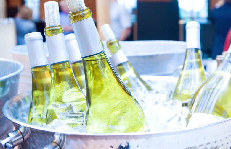 Ice Buckets Filled With Drinks 