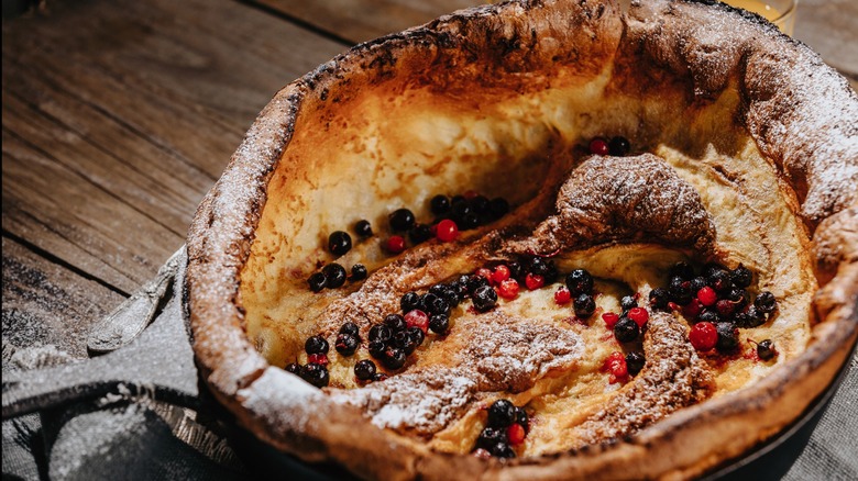 Dutch baby with berries
