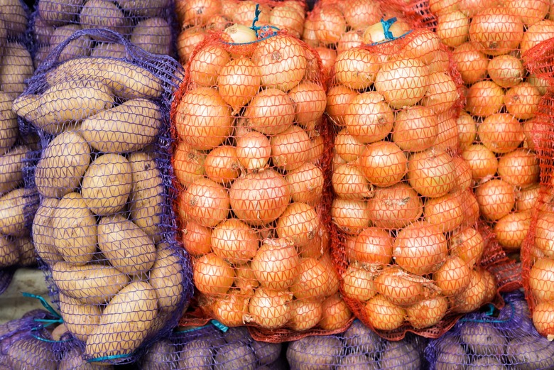 Keep alliums and potatoes in ventilated bags