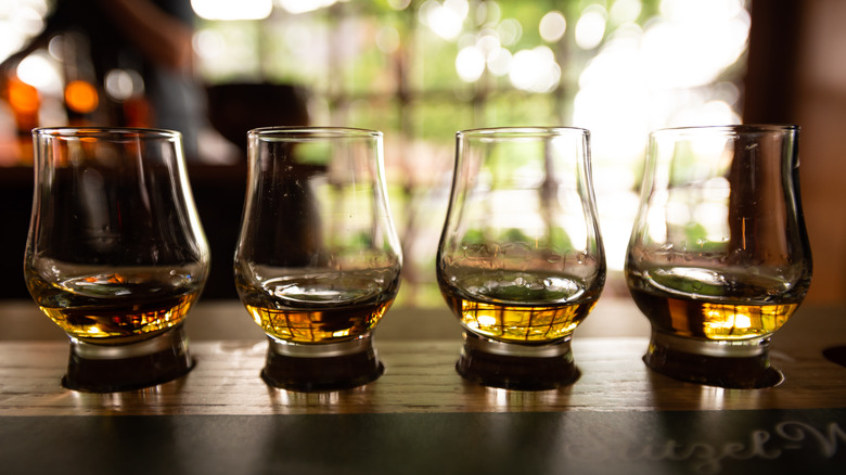 bourbon flight tasting