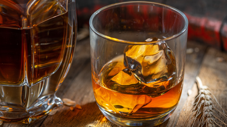bourbon on the rocks