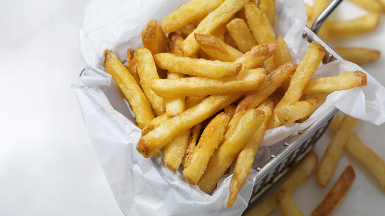 basket of homemade fries