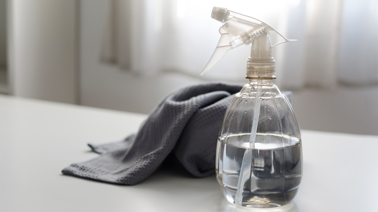 bottle of vinegar and water