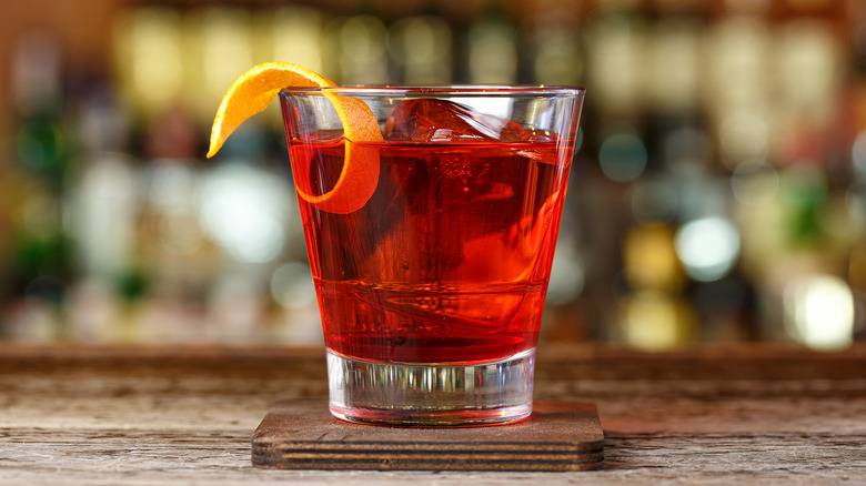 Classic Negroni cocktail