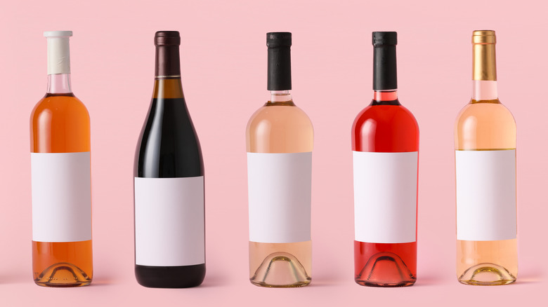 Assortment of wine bottle shapes