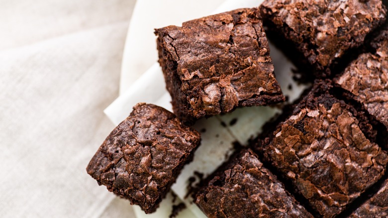 Tray of brownies