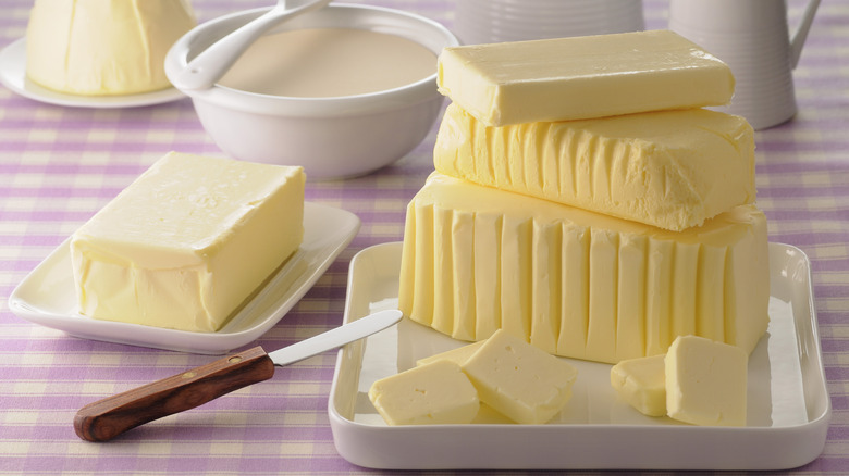 Butter in a dish 