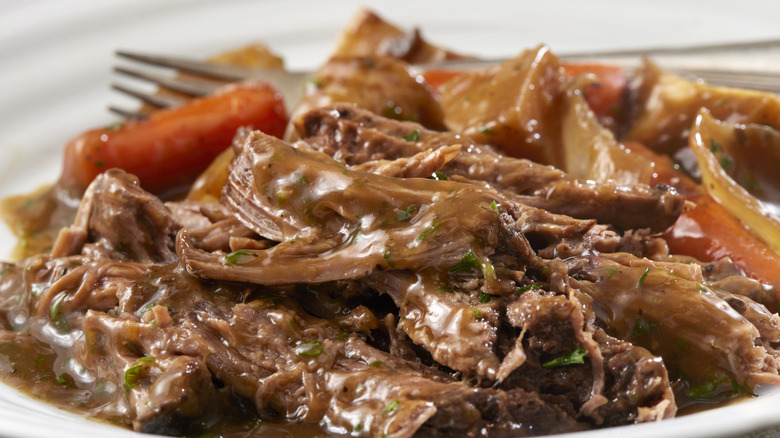braised meat on a plate
