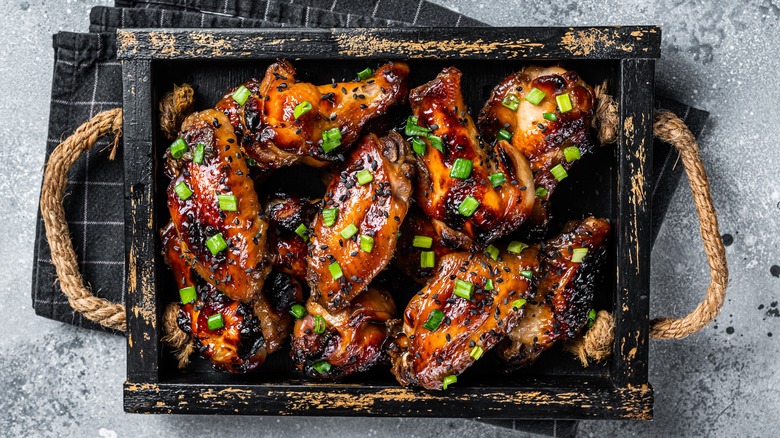 chicken wings with teriyaki sauce