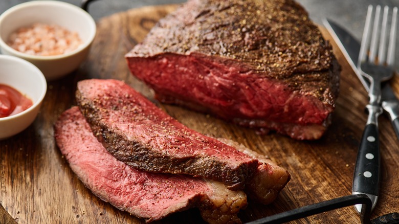 juicy grilled steak marinated