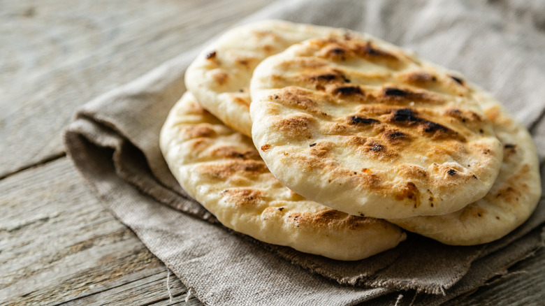 Stack of pita bread