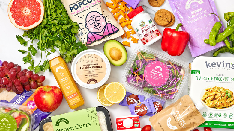 Hungryroot grocery products on white background