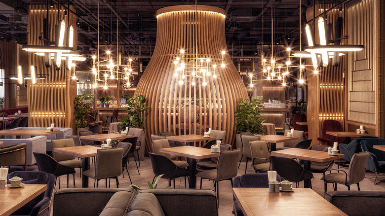 Dining room of a restaurant