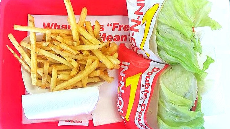 Protein Style Burger with Fries
