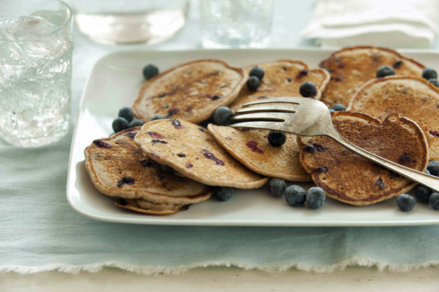 Whole-Wheat Blueberry Pancakes