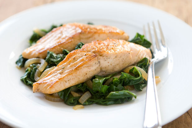 Salmon with Sautéed Swiss Chard Recipe