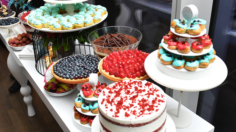 Desserts on a buffet