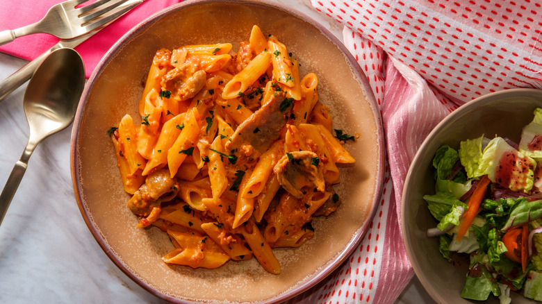 plate of penne alla vodka