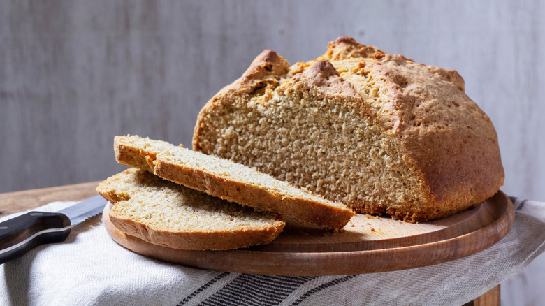 Sliced Irish soda bread