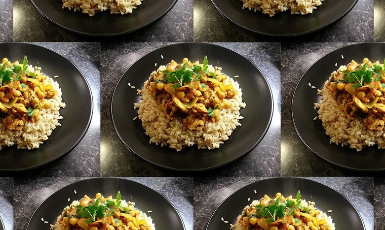 irish curry with kale and spinach