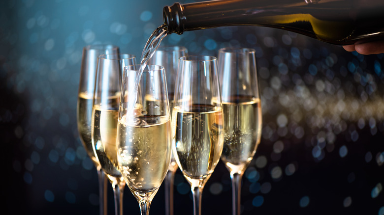 Flutes of champagne