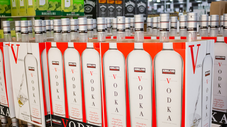 Kirkland Signature French vodka display