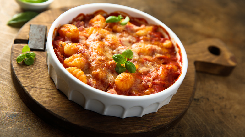 Gnocchi in red sauce